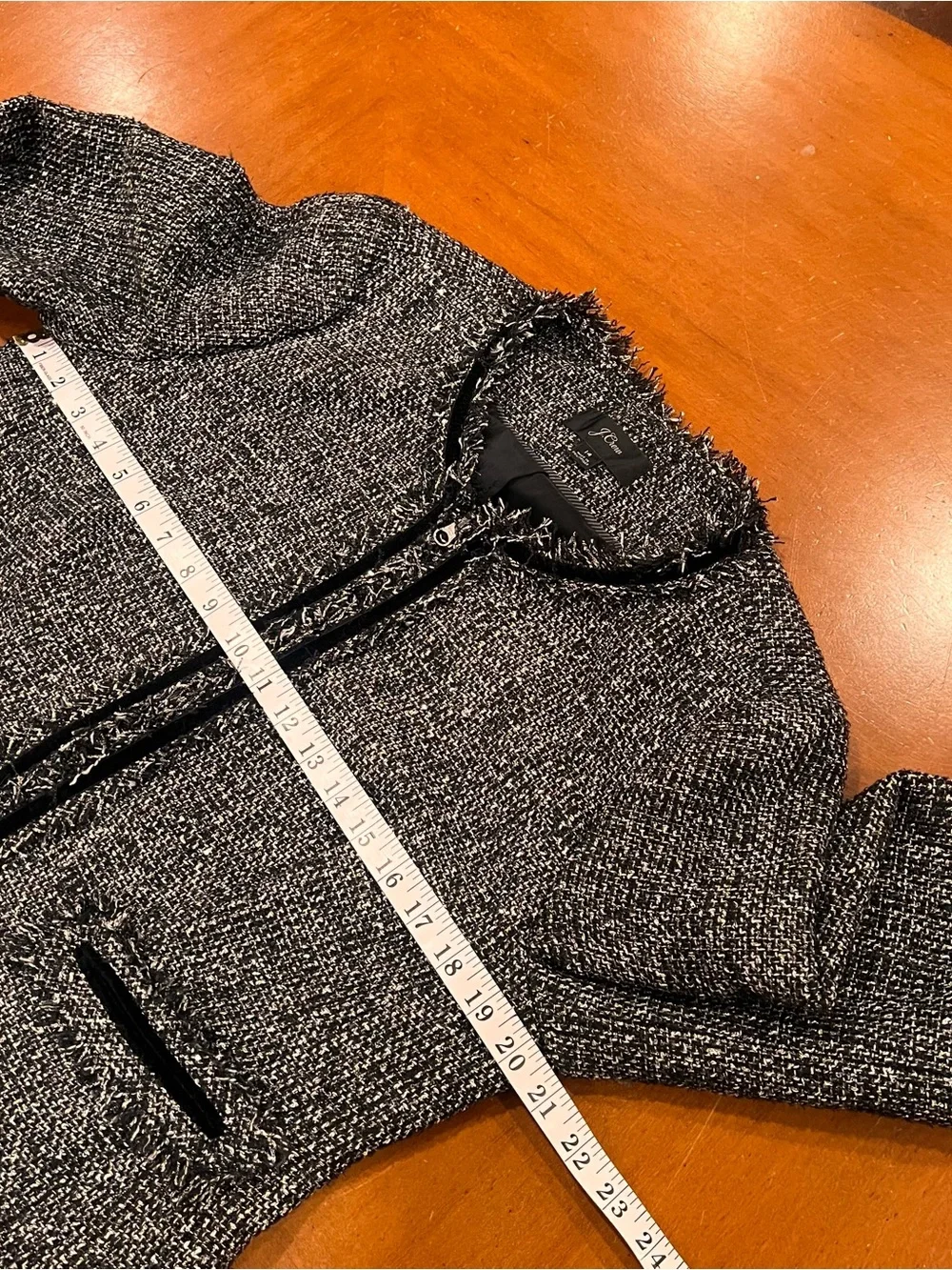 J.Crew Women’s Lady Jacket Sparkling Constellation Tweed 14‎ Gray Black Velvet